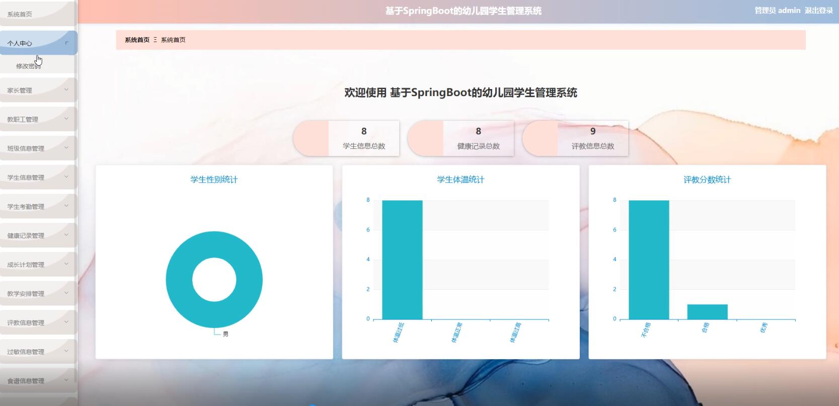 基于SpringBoot的幼儿园学生管理系统-计算机毕业设计源码+LW文档