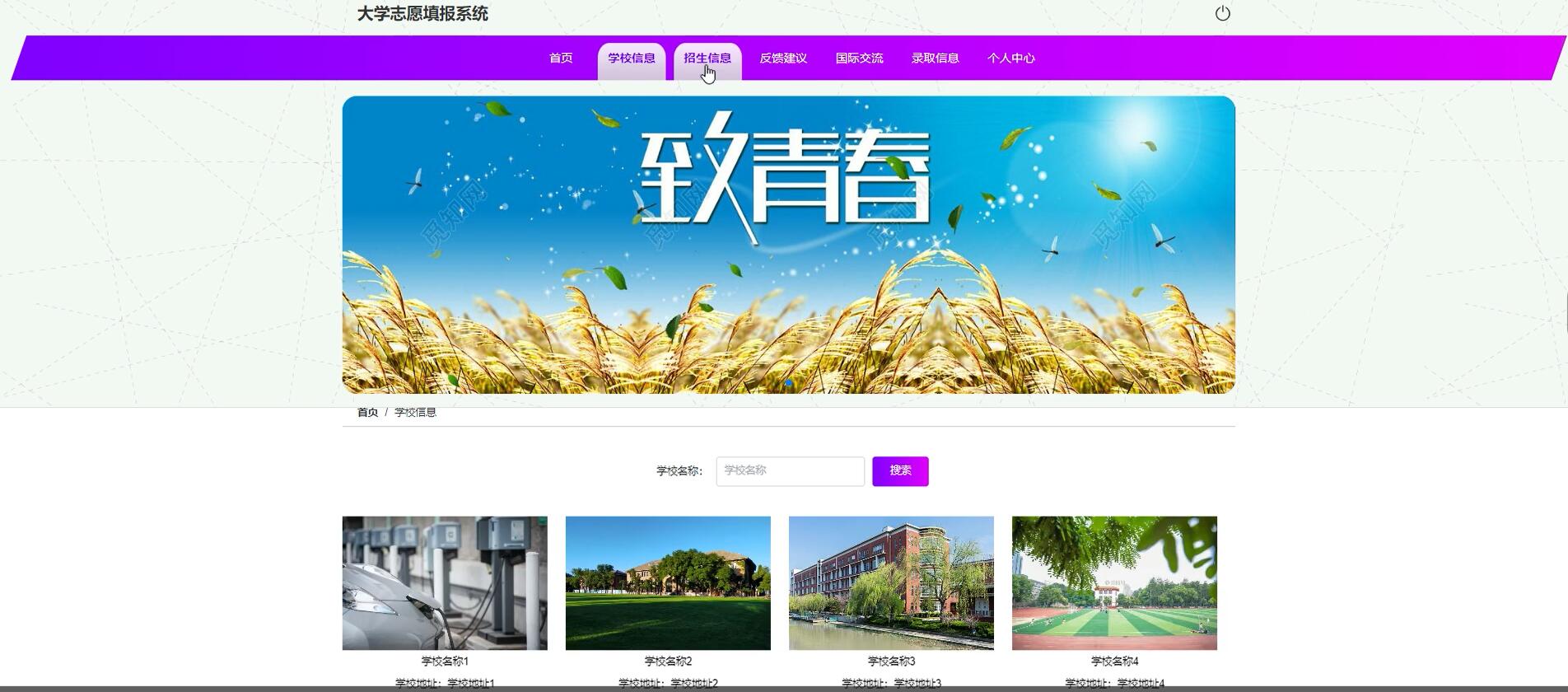基于springboot的大学志愿填报系统[Java]—计算机毕业设计源码+文档