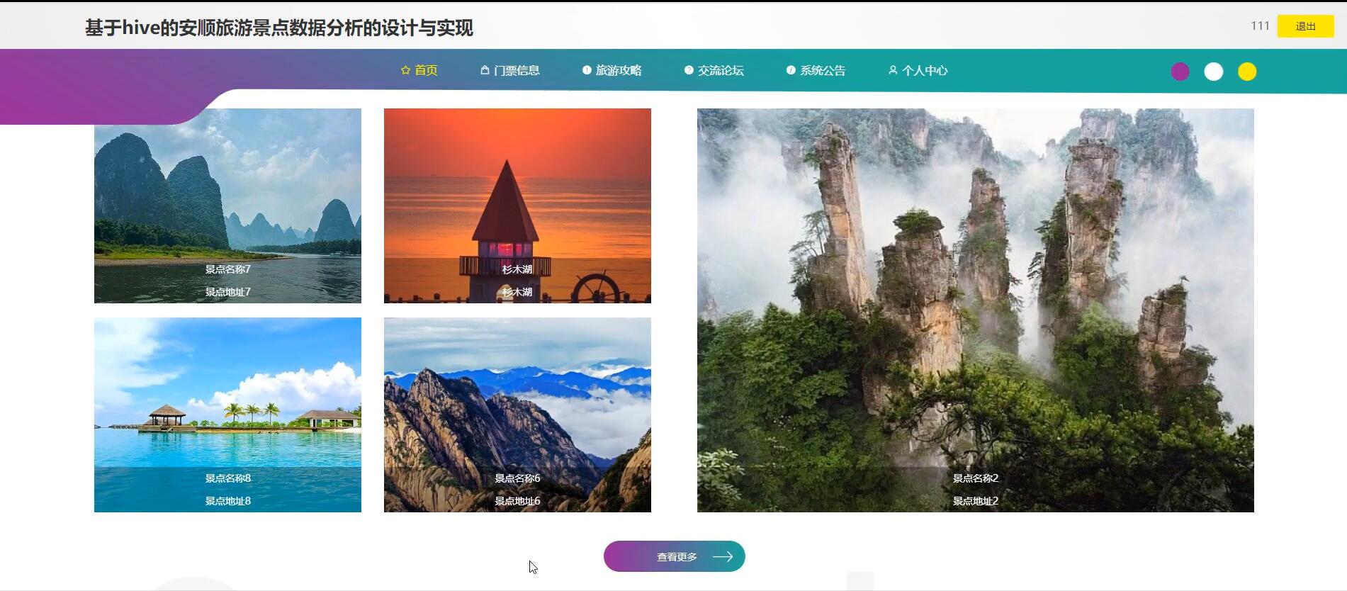 基于Hive的安顺旅游景点数据分析的设计与实现 [Hadoop]—计算机毕业设计源码+文档