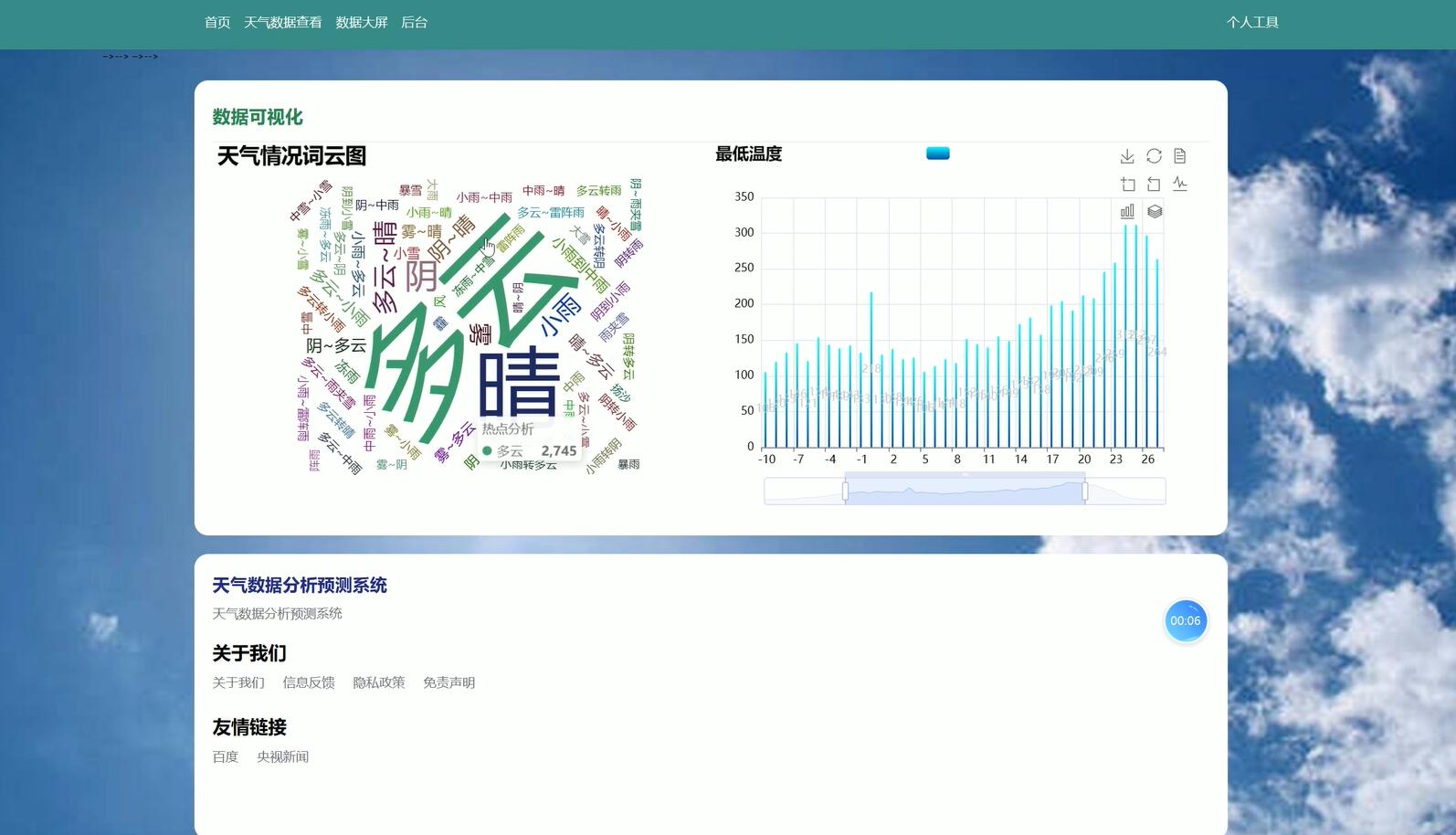 基于Python的天气数据分析预测系统[Python]-计算机毕业设计源码+LW文档