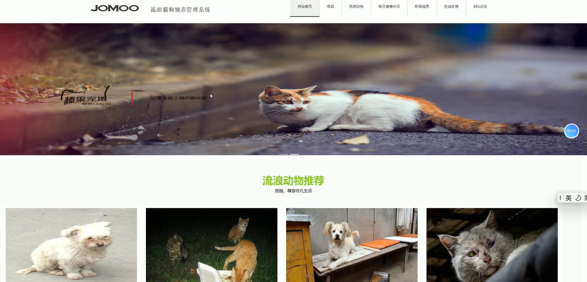 基于VUE的流浪猫狗领养管理系统[VUE]-计算机毕业设计源码+LW文档