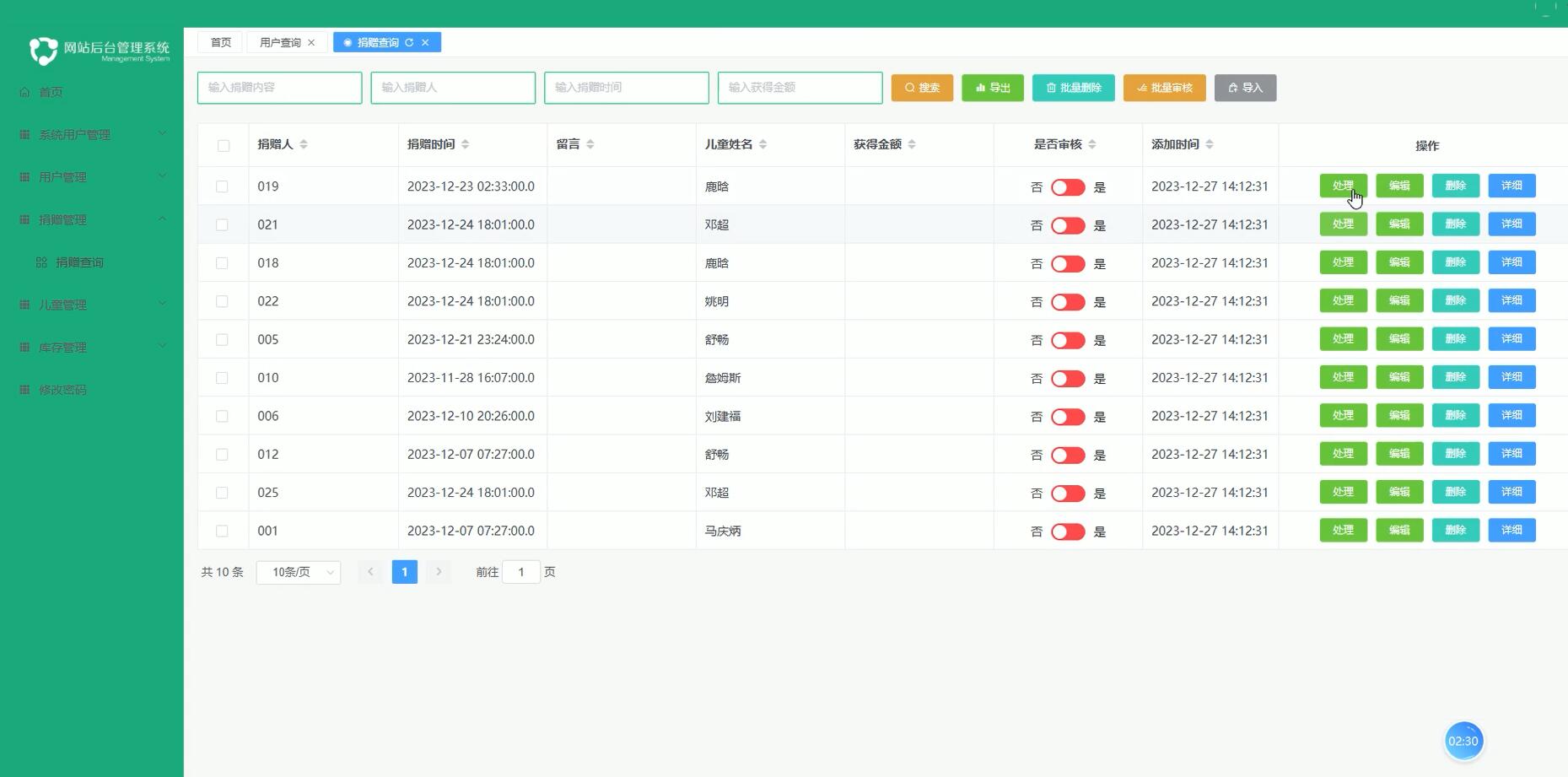 基于spring和vue的福利院管理系统[VUE]-计算机毕业设计源码+LW文档