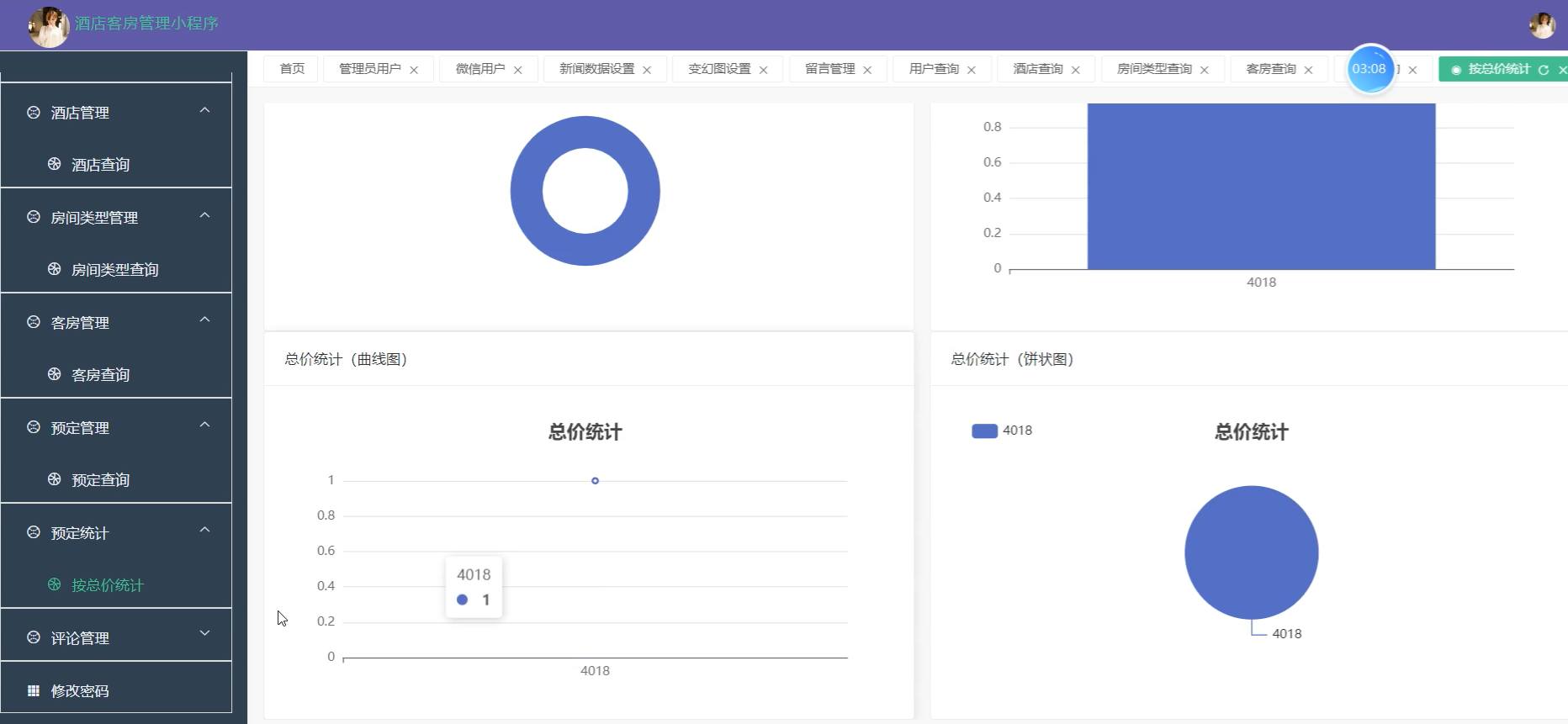 基于微信的酒店客房管理小程序[小程序]-计算机毕业设计源码+LW文档