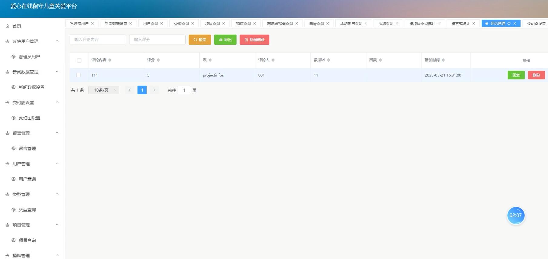 基于vue的爱心在线留守儿童关爱平台[vue]-计算机毕业设计源码+LW文档